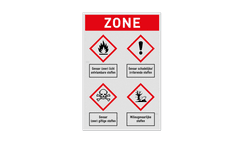 Panneau de sécurité avec symboles de danger (SGH)