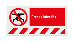 Panneau ou autocollant - Drones interdits